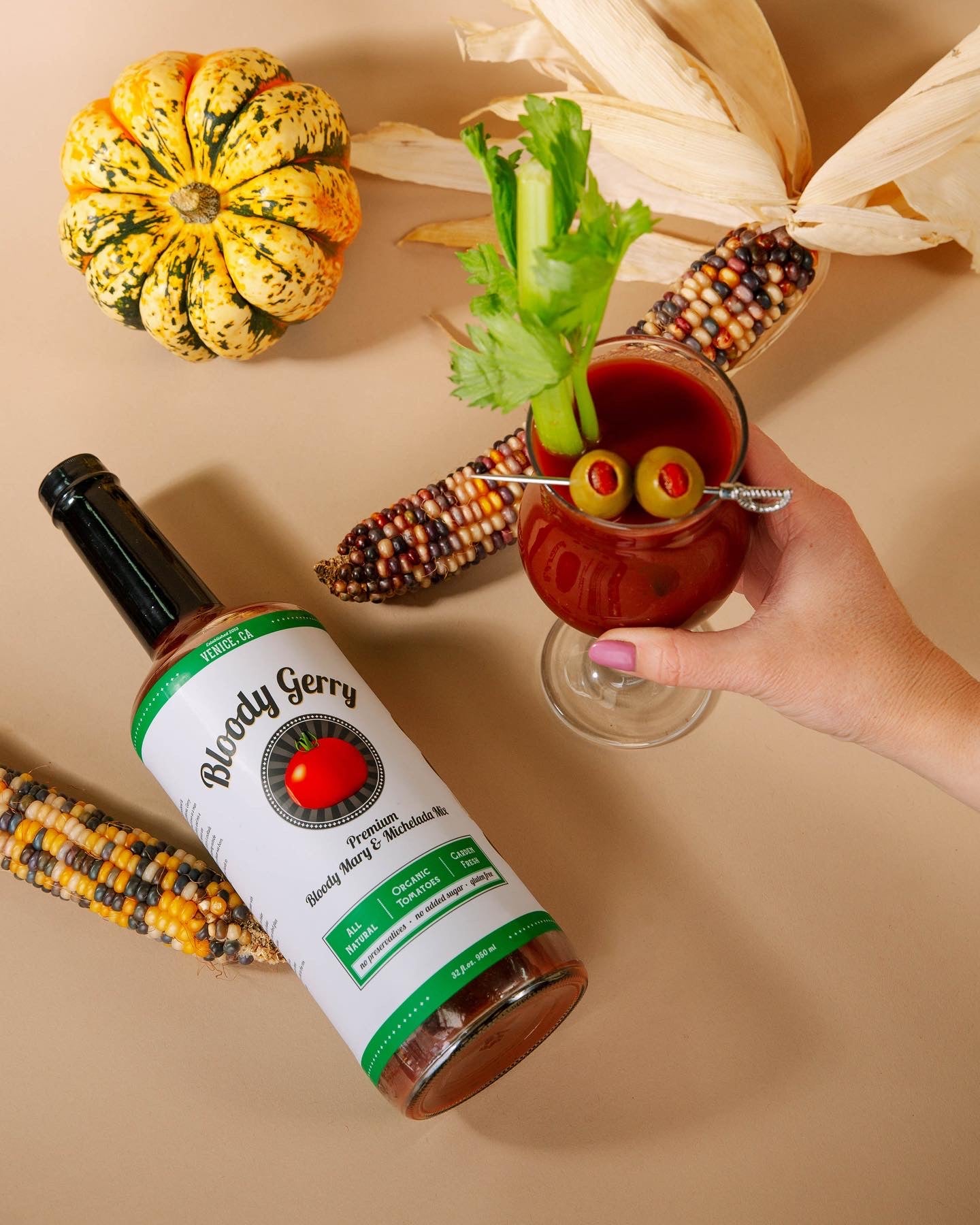 Bloody Mary Mix All-Natural California Bloody Gerry Mix 32oz